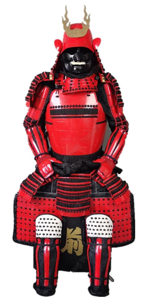 ボディプロテクター 赤黒SAMURAIGYM O60 Wearable Japanese Armor Suit red sheet black laces flame