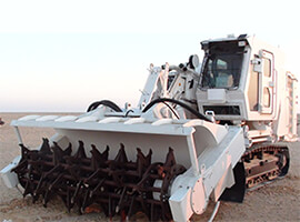 white demining machine