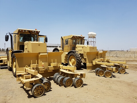 Armtrac 100-350 Mk2s with C-IED Mine Rollers and Tillers in Saudi Arabia