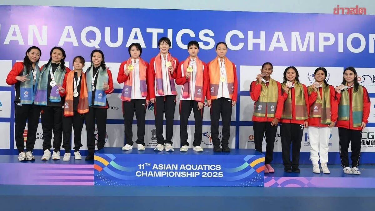 ว่ายน้ำสิงห์ คว้า 5 เหรียญทองแดง ในรอบ 13 ปี ในศึกชิงแชมป์เอเชีย