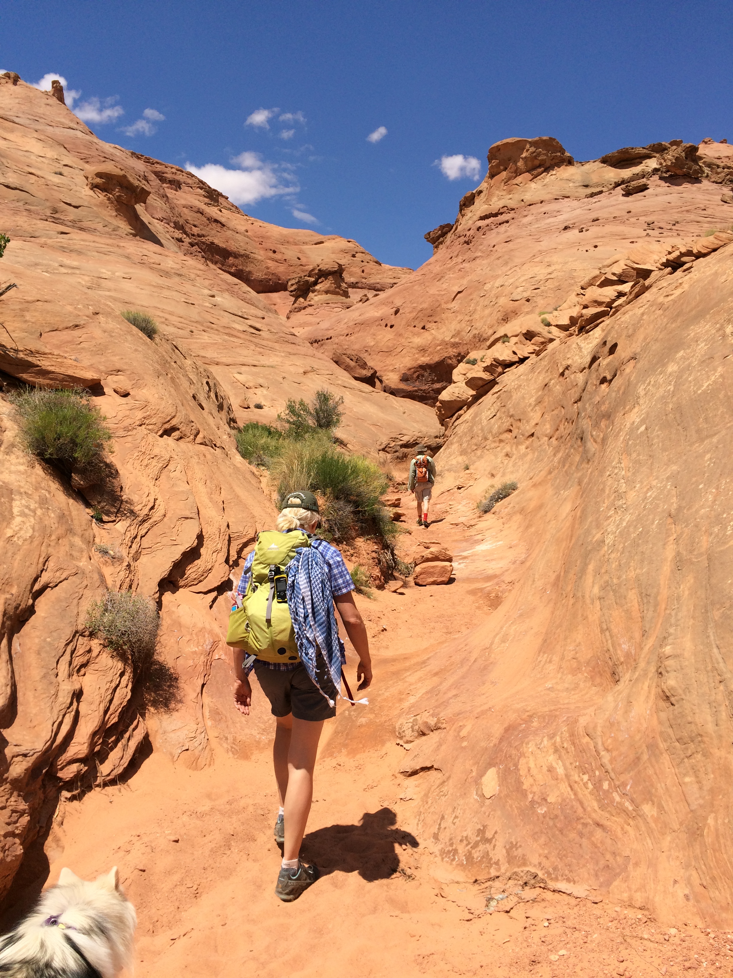 Marybeth heading into Leprechaun Canyon