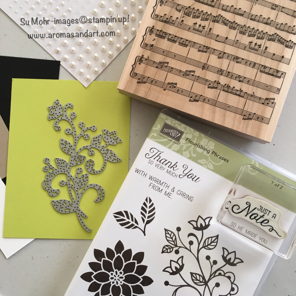 Just a Note Card from Sheet Music - Aromas and Art
