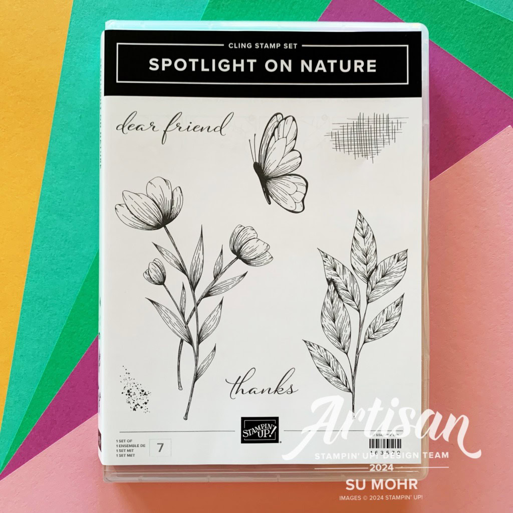 By Su Mohr; Click aromasandart.com to go to my website for details! Featuring: Spotlight On Nature; #spotlightonnature #sneakpeek #2024-2026incolors #stampinuponstage #2024-2025annualcatalog #handmadecards #handcrafted #diy #cardmaking #papercrafting #stampinup #sumohr #artisandesignteam #stamping