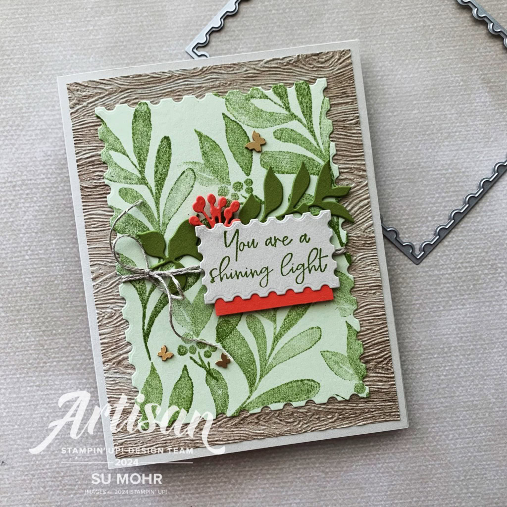 By Su Mohr for GDP 448; Click aromasandart.com to go to my website for details! Featuring: You Are Beautiful Stamp Set, Perennial Postage Dies, Country Woods DSP, Timber Embossing Folder, Textured Floral Dies, Brushes Brass Butterflies; #youarebeautiful #gdp448 #perennialpostage #countrywoods #texturedfloral #butterflies #timber #handmadecards #handcrafted #diy #cardmaking #papercrafting #CASE #stamping #stampinup #sumohr #artisandesignteam