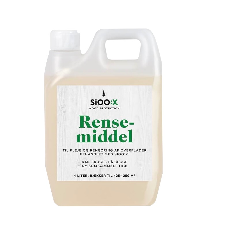 Patenteret Svensk træbeskyttelse - SiOO:X Rensemiddel - Miljøvenligt og holdbart