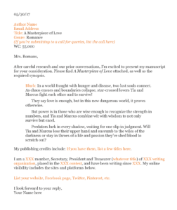 Sample Query Letter Around The Writer S Table