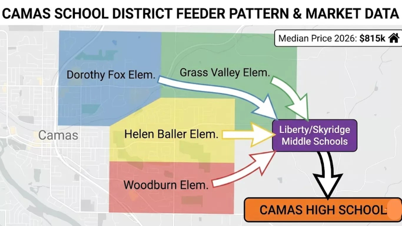 Houses For Sale In Camas School District Map Feeder Pattern.