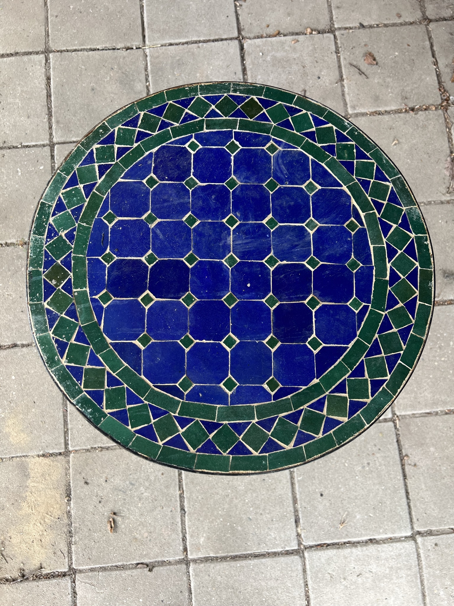 03A 60cm mozaiektafel simple Blauw/Groen