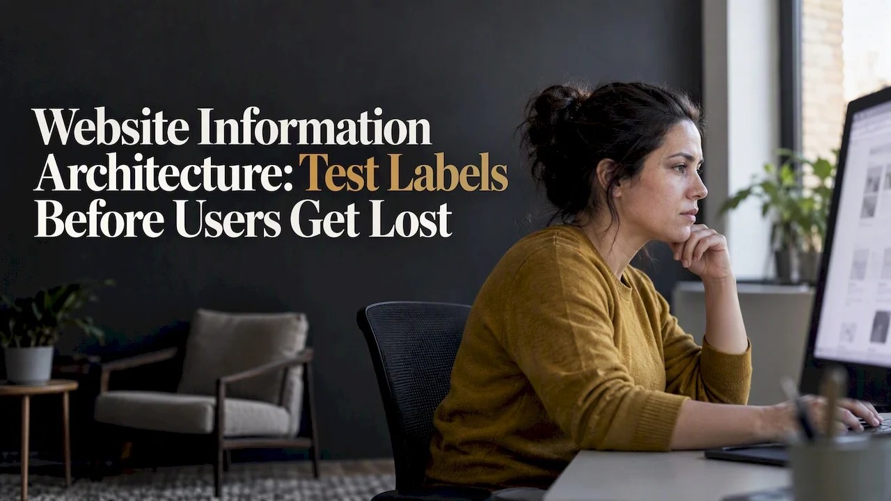 Participant testing a website navigation tree