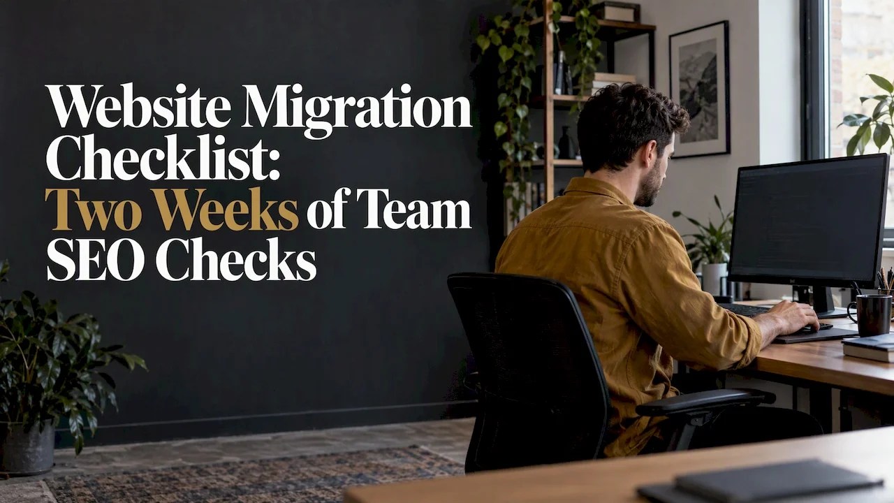 Developer verifying website migration redirects