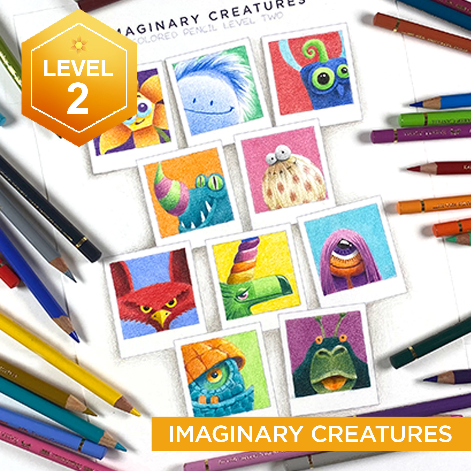 Imaginary Creatures (Colored Pencil) Art Classes