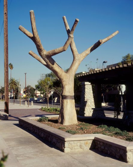Jud Fine, Stone Tree Inverted Post (Copper Bound Water Light)