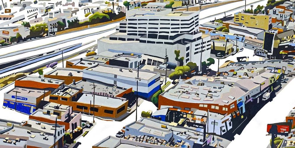 This is one of eight art panels created by artist Susan Logoreci for Expo/Sepulveda Station