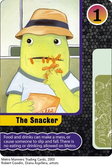 Meat Collective, Metro Manners Trading Cards