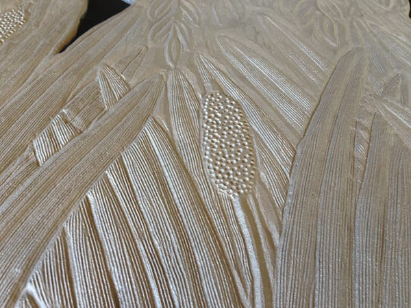 Detail of Paraje, depicting the willow marshes the artist discovered in the area during her research for the project.