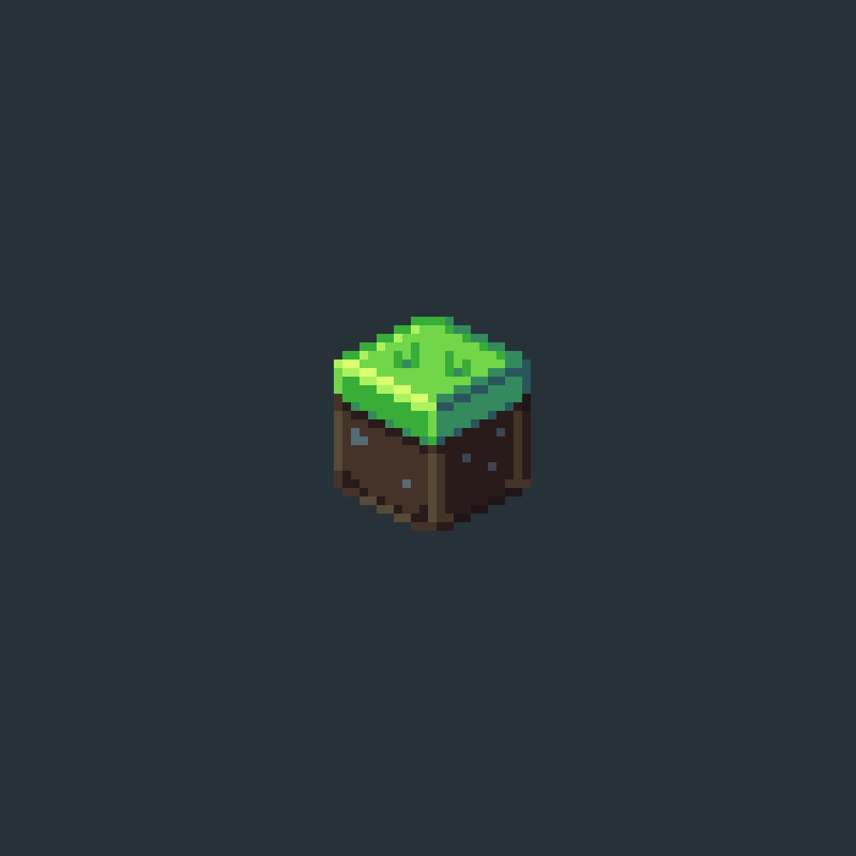 Pixilart Grass Block By Art Pixel