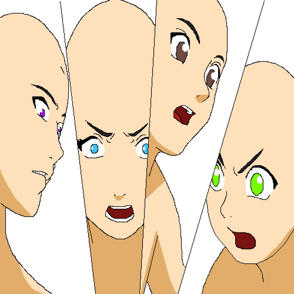 4 people base drawing