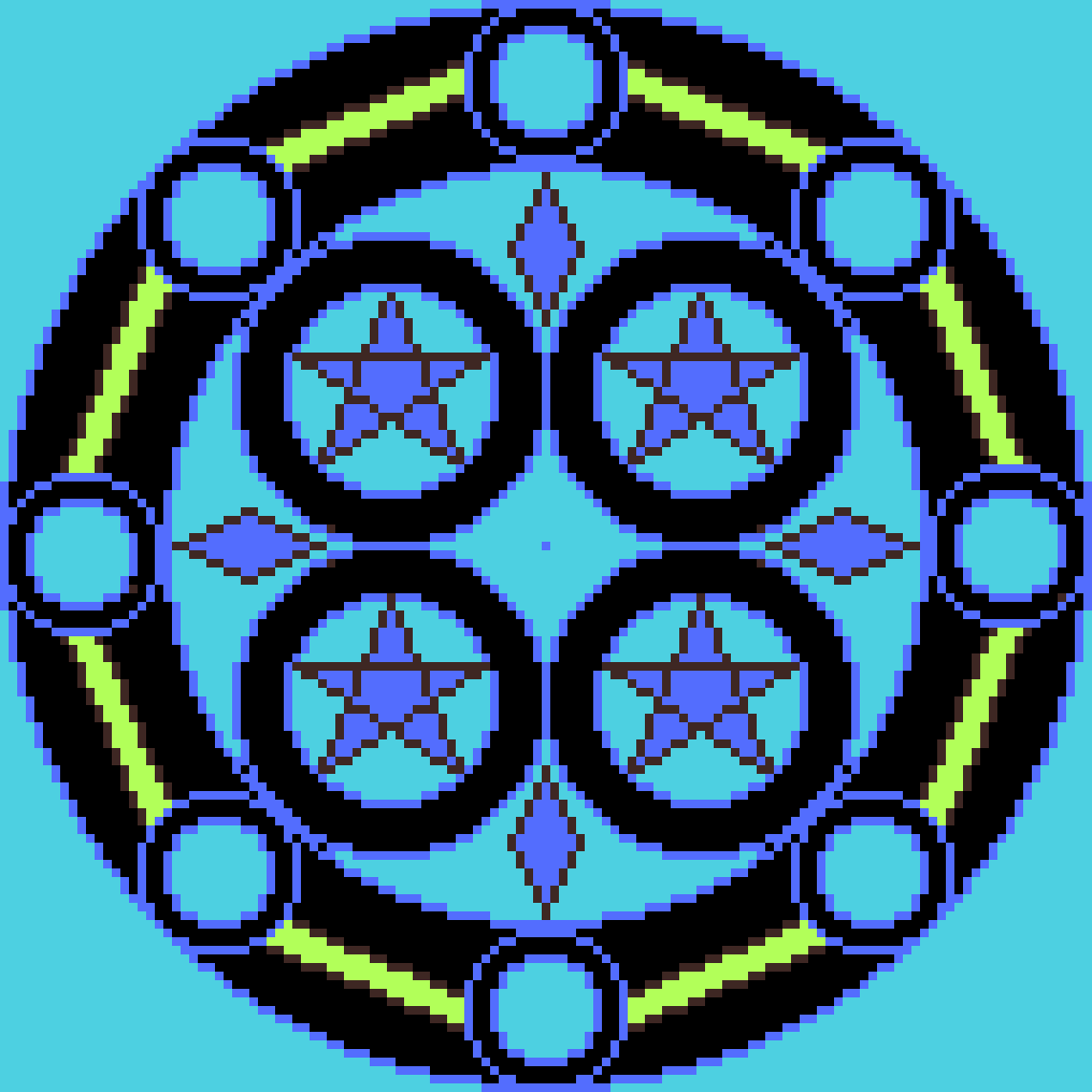 Circle Pixel Art : Magic Circle Pixel Art : Vector Stock Pixel Art Vector ...