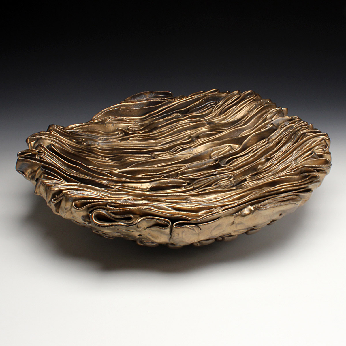 Stoneware, glaze, Cone 6 Oxidation, hand-built, 6h x 18w x 18d inches