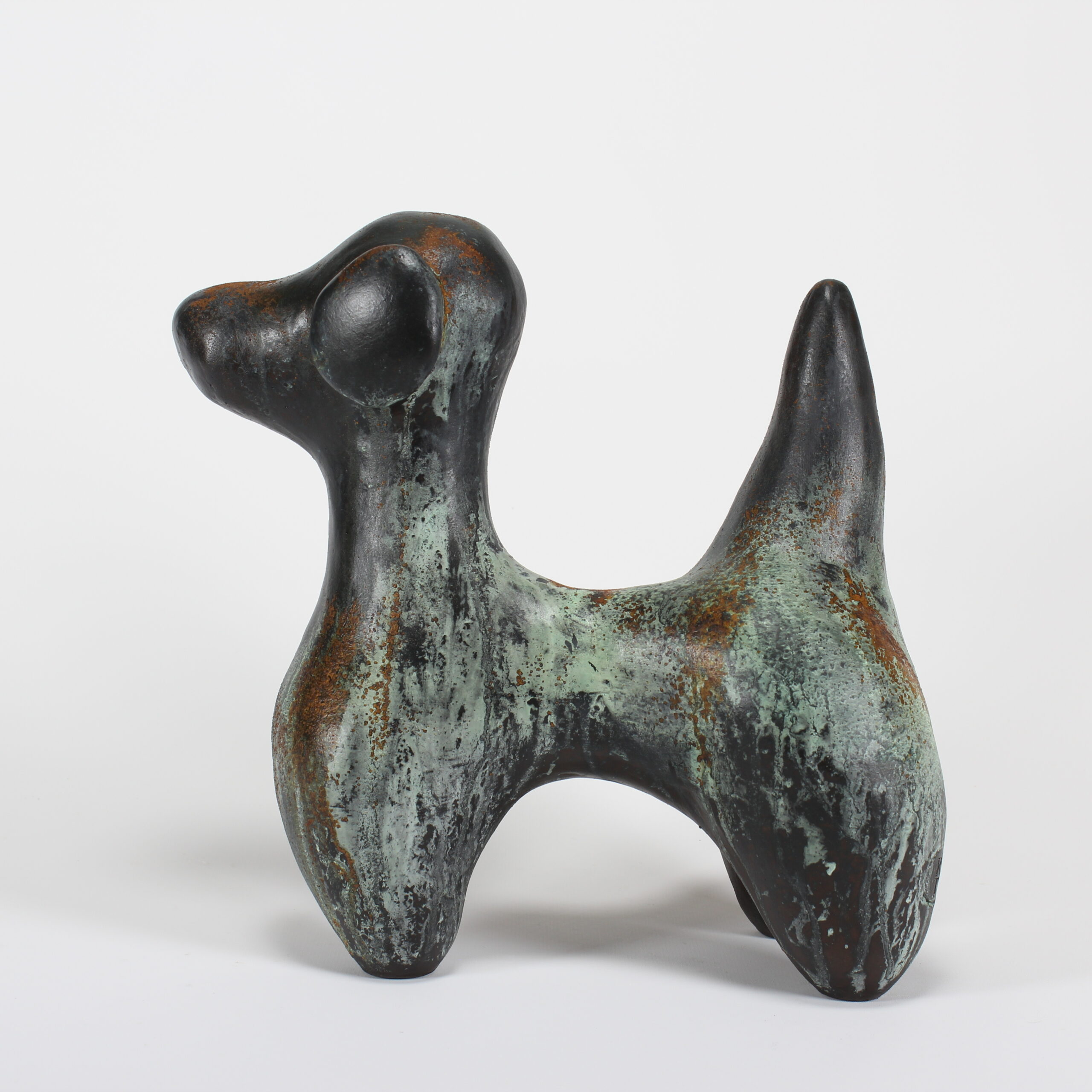 coil-built stoneware acrylic, epoxy, polyurethane fired in an electric kiln