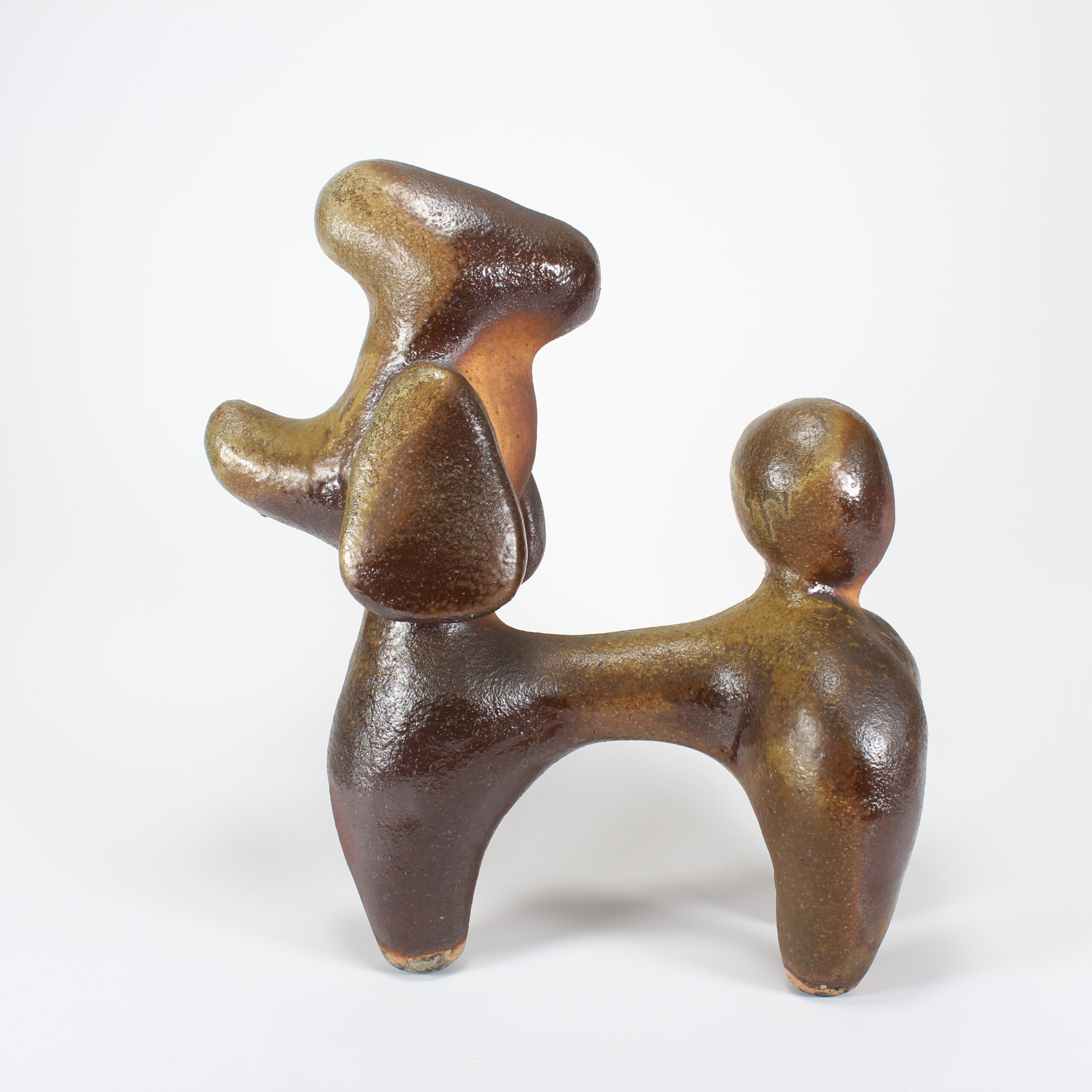 coil-built stoneware wood ash, Helmer flashing slip, mineral oil