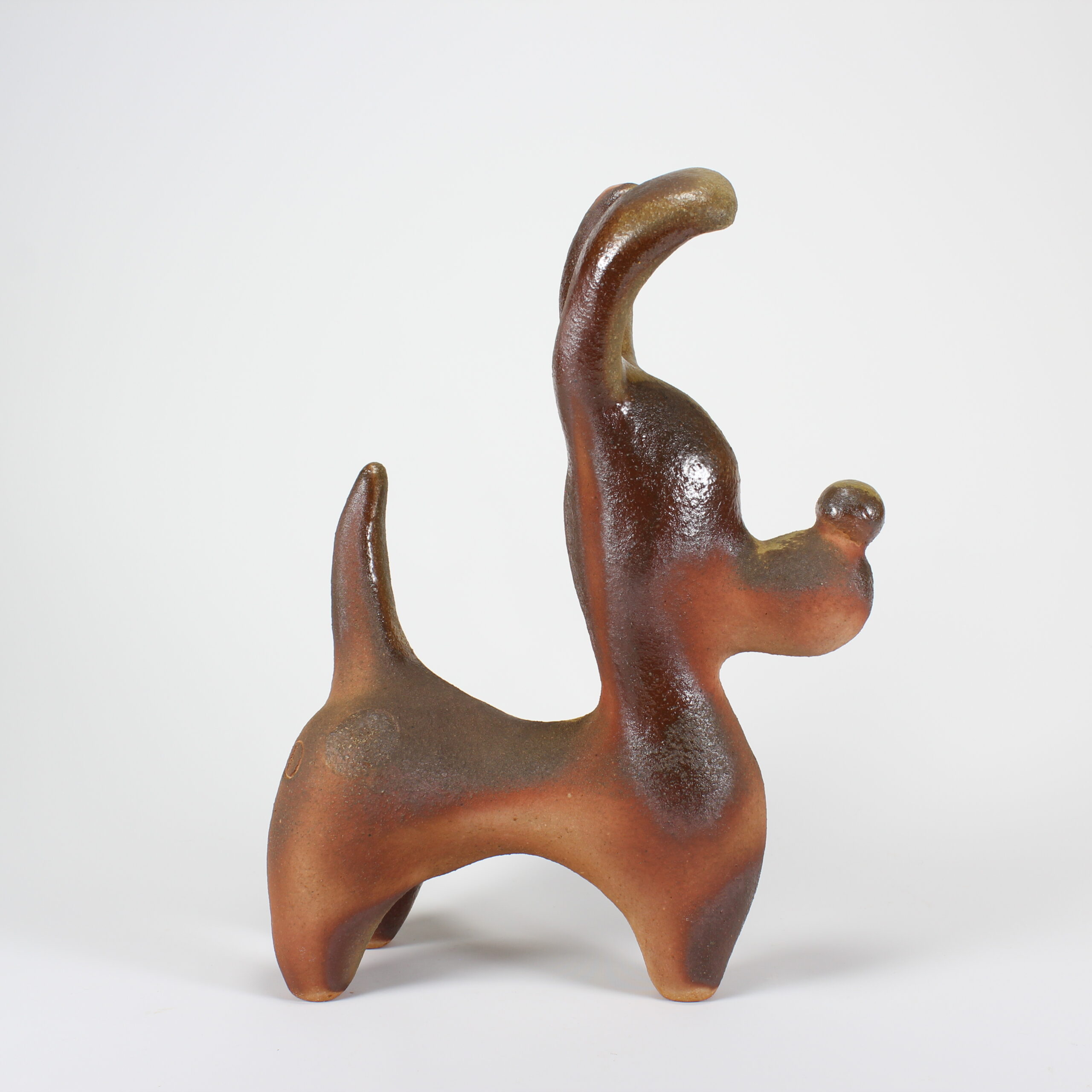 coil-built stoneware wood ash, Helmer flashing slip, mineral oil