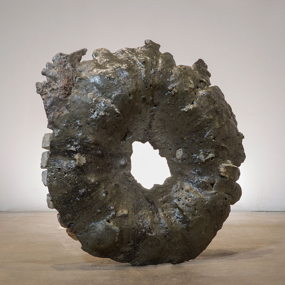 burnt Chicago brick. 40” H x 40”W x 8”D. 2015