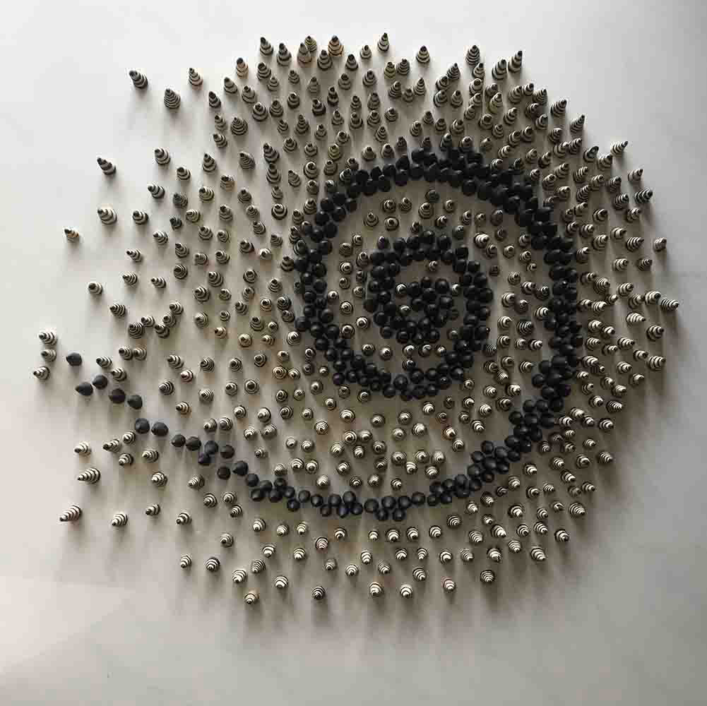 2017, Stoneware and Clay Slip, 60 inches diameter