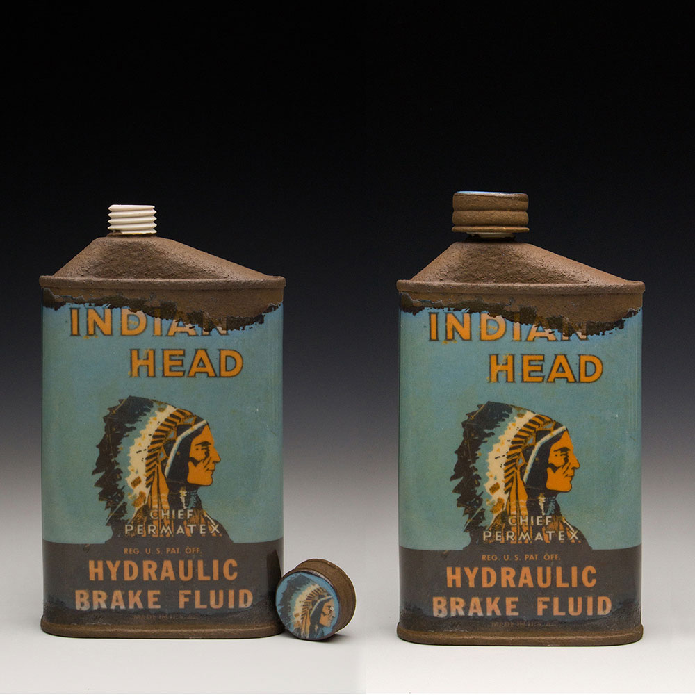 3.5 x 4 x 6”, Porcelain, Fired to maturity cone 5, decal firing to 018, 2016