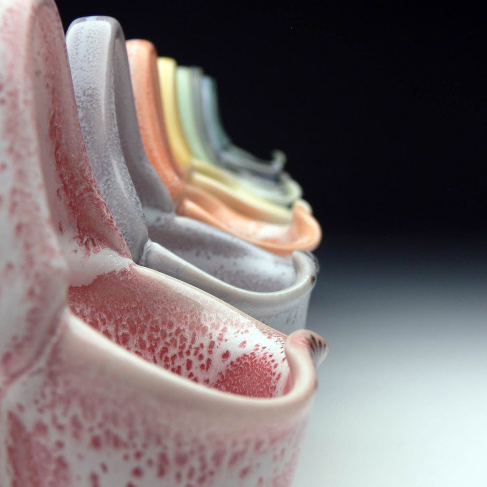 cone 11 oxidation, thrown and altered, 2016