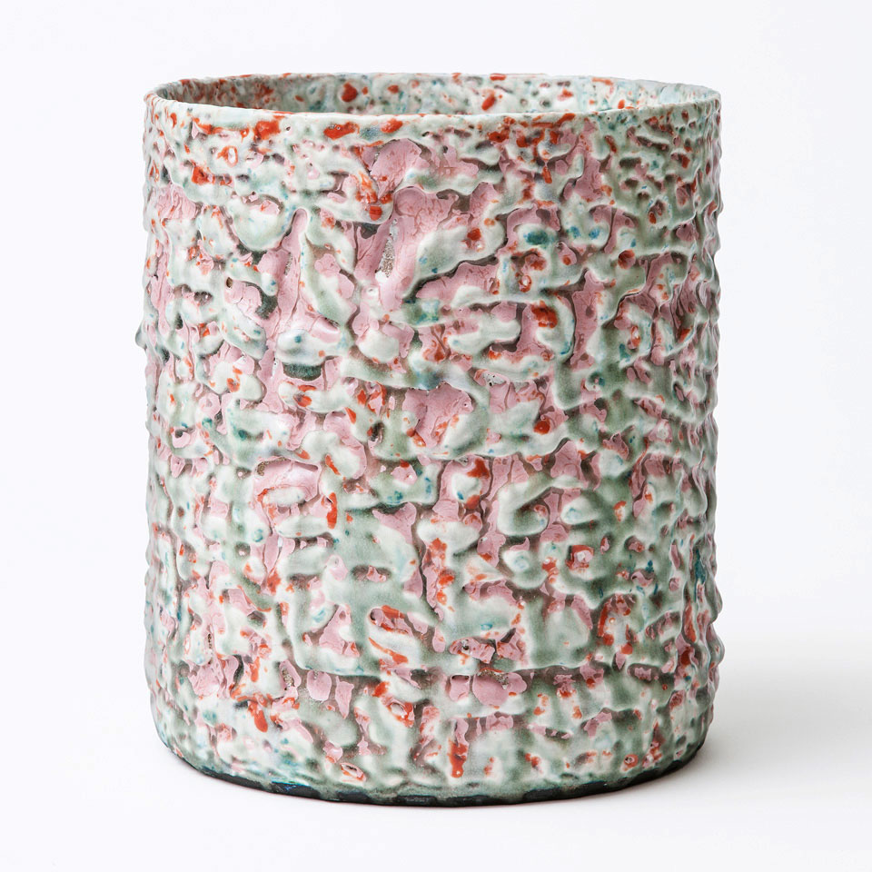 25 h x 21 cm Ø. Stoneware and glazes. From Design Miami 2013 (Pierre Marie Giraud).