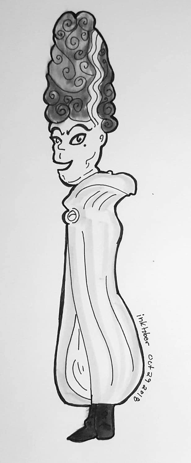 Bride of Frankenstein looking woman