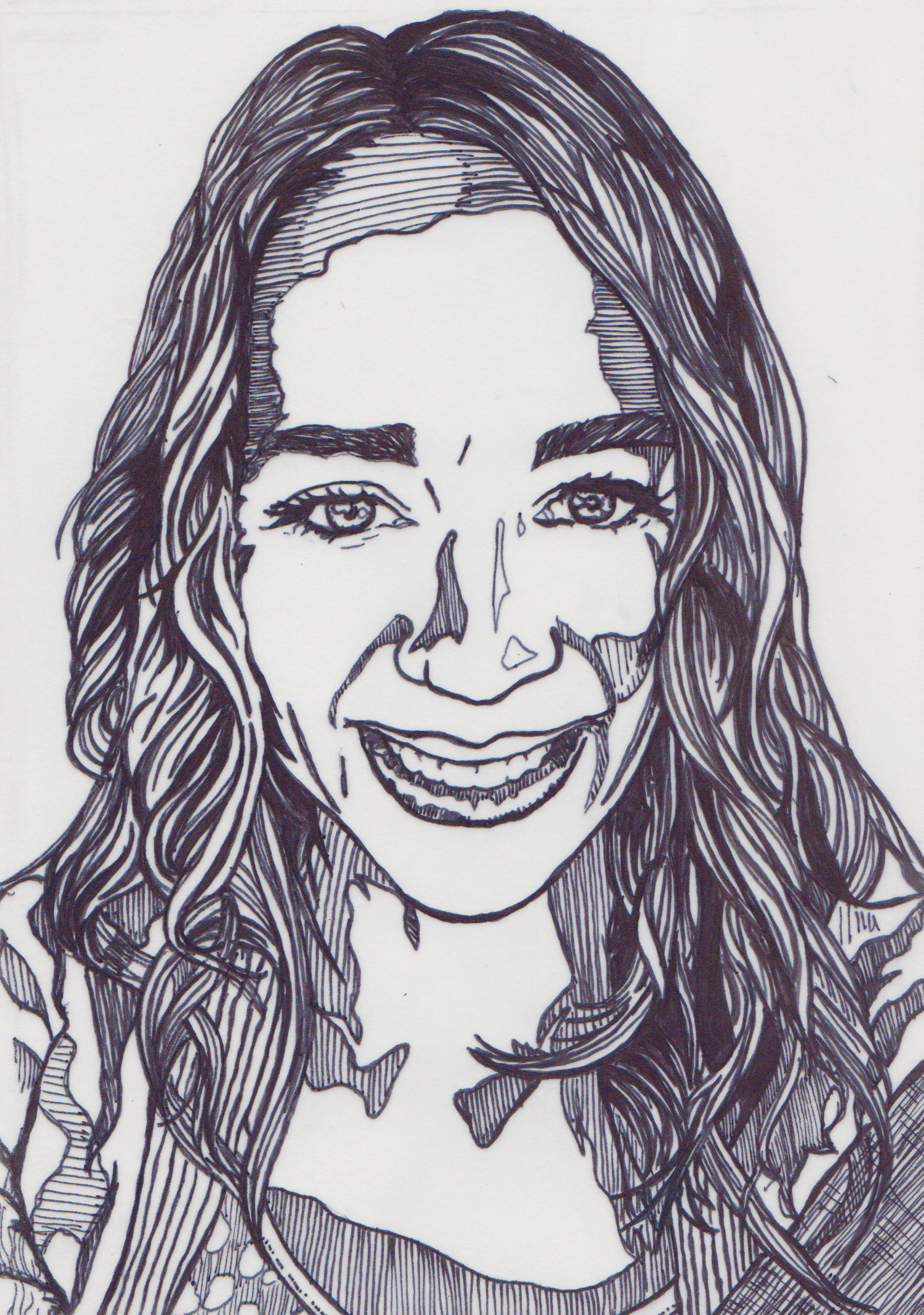 Sharpie portrait of a woman