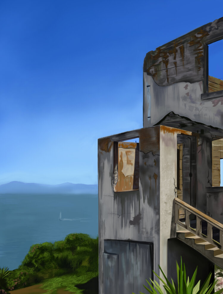 Digital Painting of alcatraz