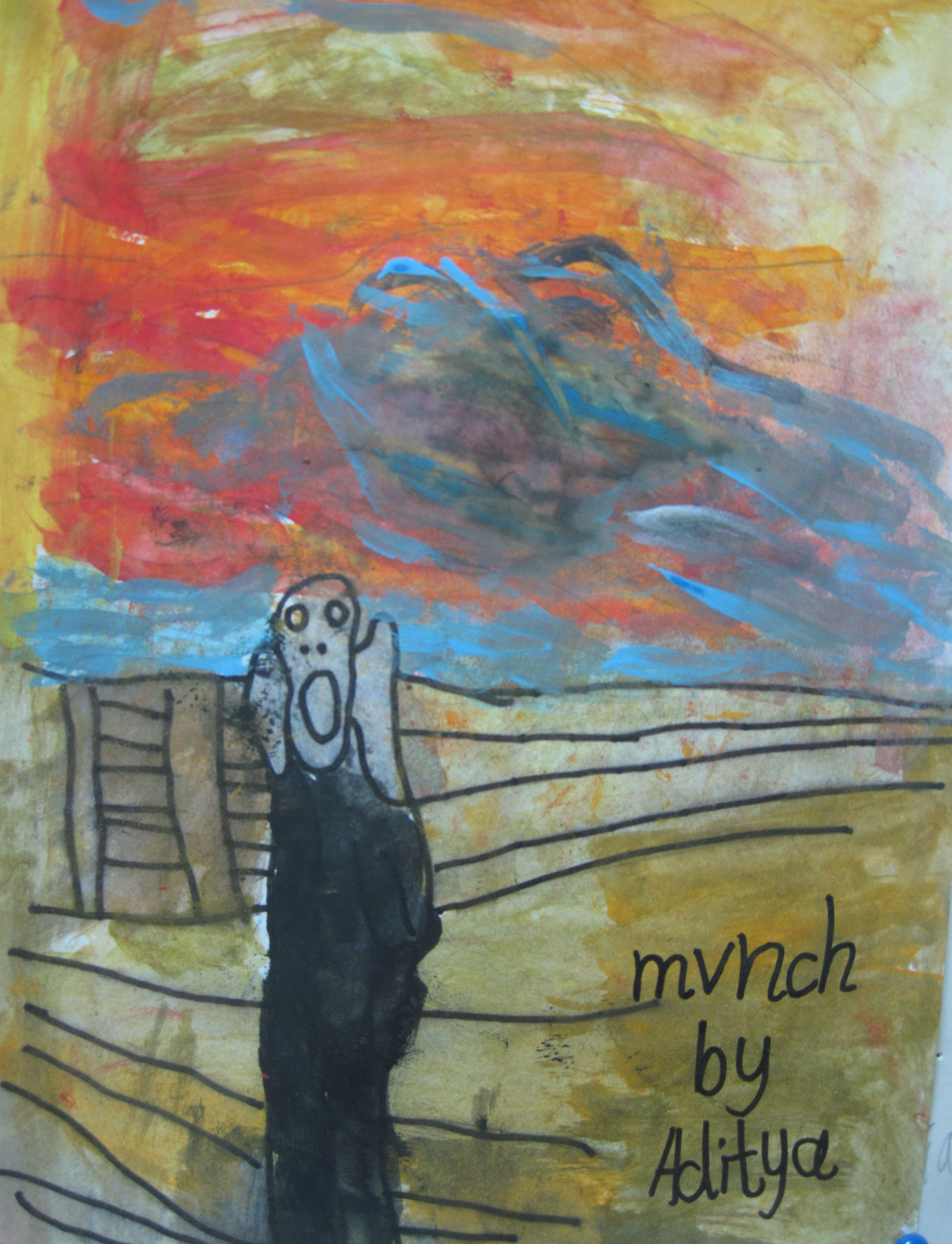 El Grito De Munch Visto Por Los Ninos Con Tus Manitas