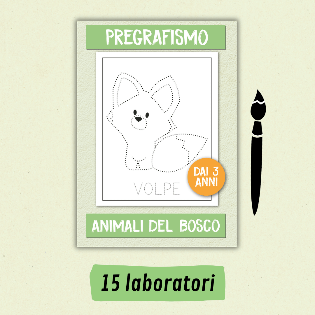 Quaderno Pregrafismo PDF- Disegni Animali del bosco