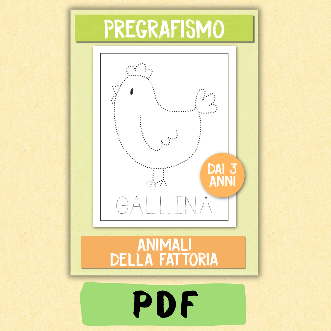 pregrafismo animali della fattoria