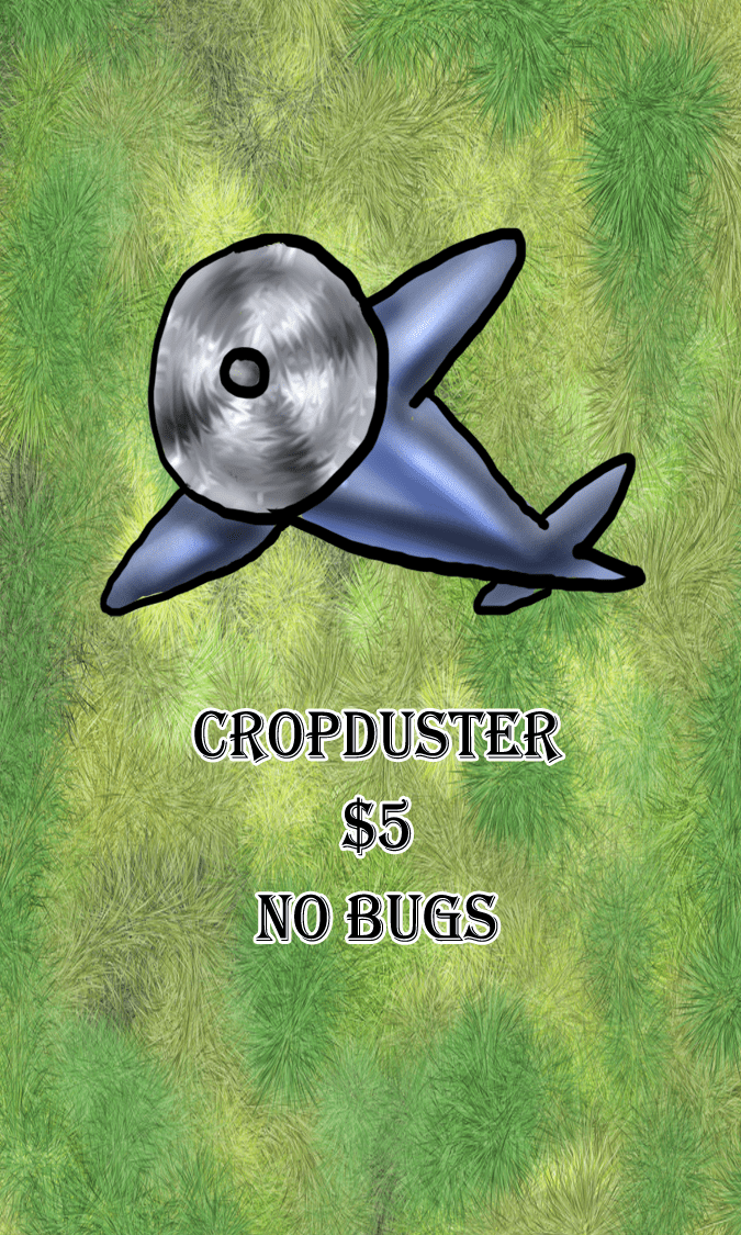 Crop Duster Card Closeup
