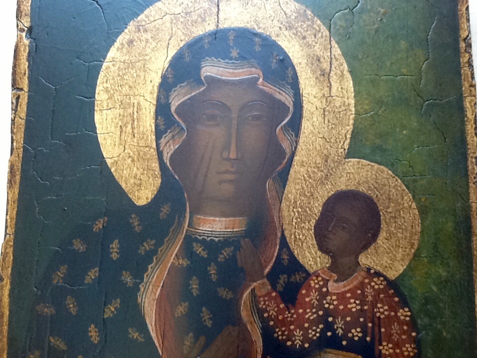 Icona Rumena Madonna Di Czestocowa Madonna Nera Realizzata Su Tavola Di Legno Ricoperta Di Lino E Gesso Tempera Naturale E Foglia D Oro Pezzo Originale E Numerato Cm 18x22h Arte Sacra Candotti