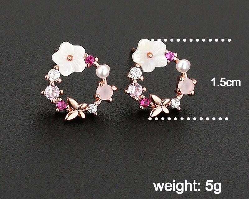 Pendientes colgantes de perlas coloridos para mujer