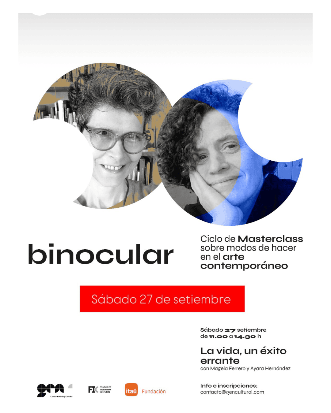 Binocular, ciclo de Masterclass sobre modos de hacer en el arte contemporáneo