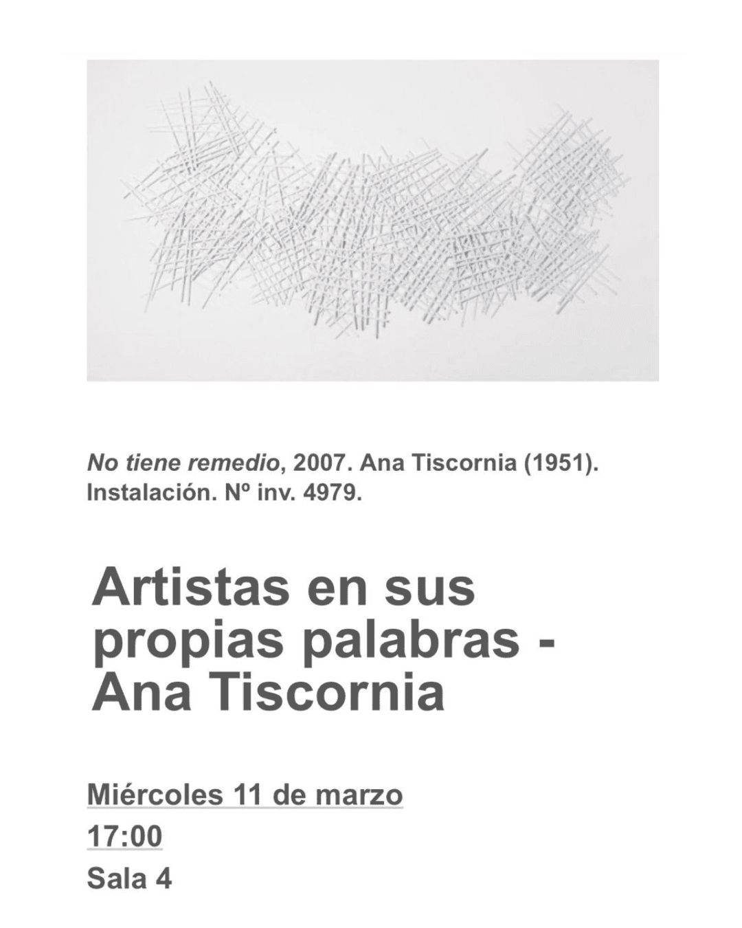 MNav | Artistas en sus propias palabras, Ana Tiscornia
