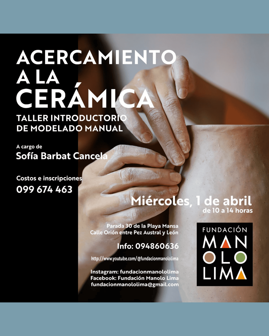 Fundación Manolo Lima | Taller cerámica a cargo de Sofía Barbat Cancela
