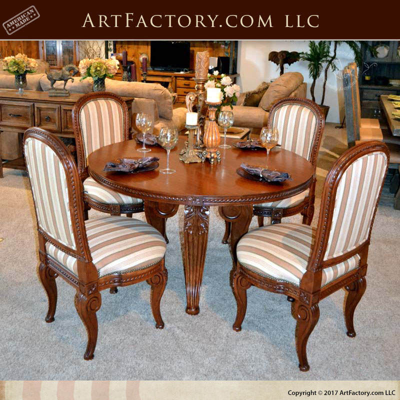 Carved Cherry Wood Dining Table Fine Art Quality Custom Tables