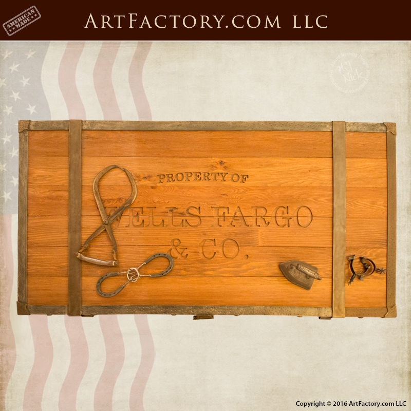 Wells Fargo Coffee Table: Stage Coach Strong Box Storage Chest
