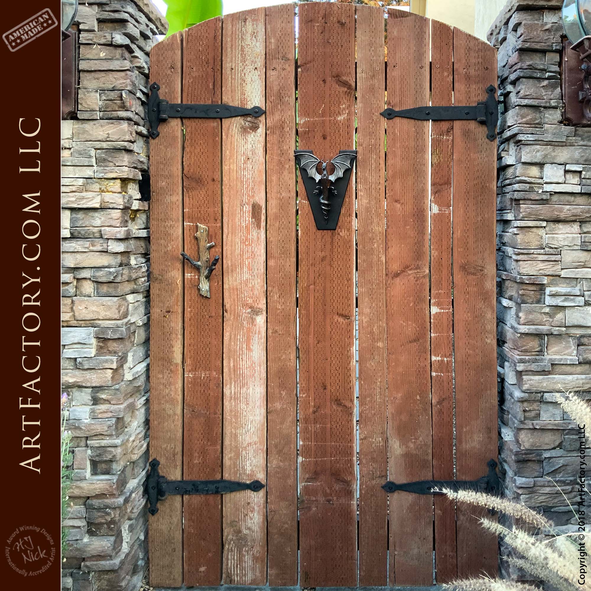 Custom Dragon Door Knocker: Blacksmith Hand Forged Fine Art Hardware