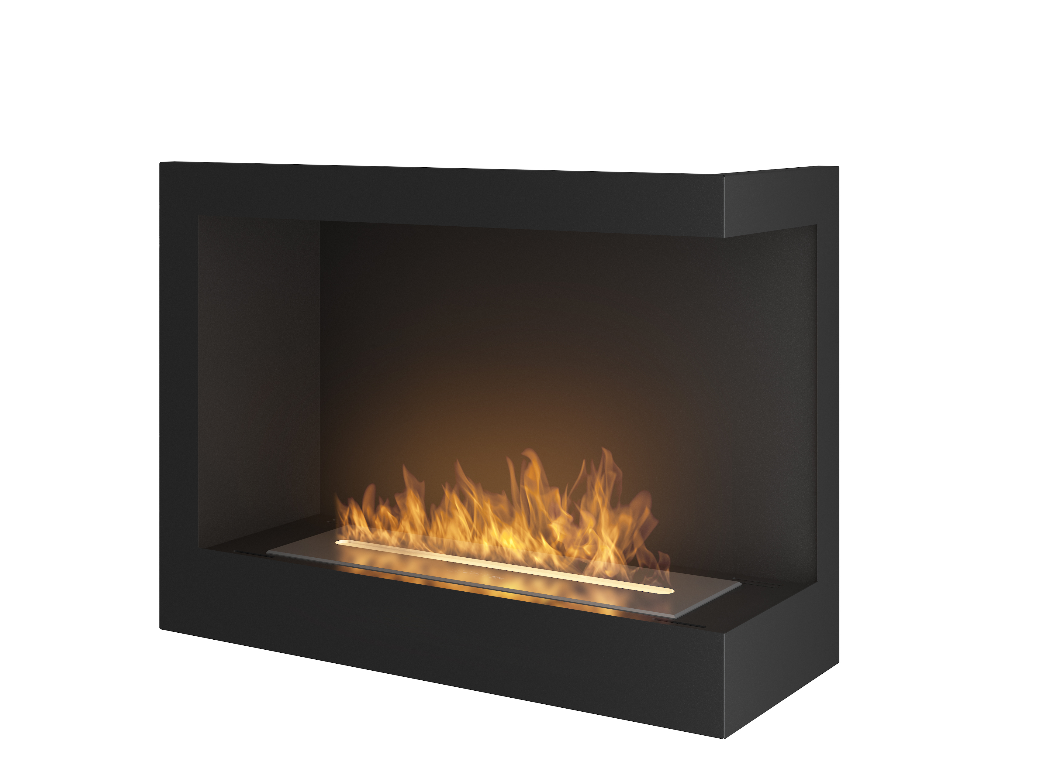 Corner Bioethanol Vent Free Metal Fireplace Bio Cadiz Corner Suite By British Fires