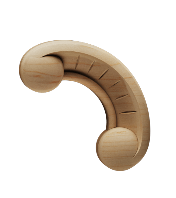 corner ornament like a small scroll
