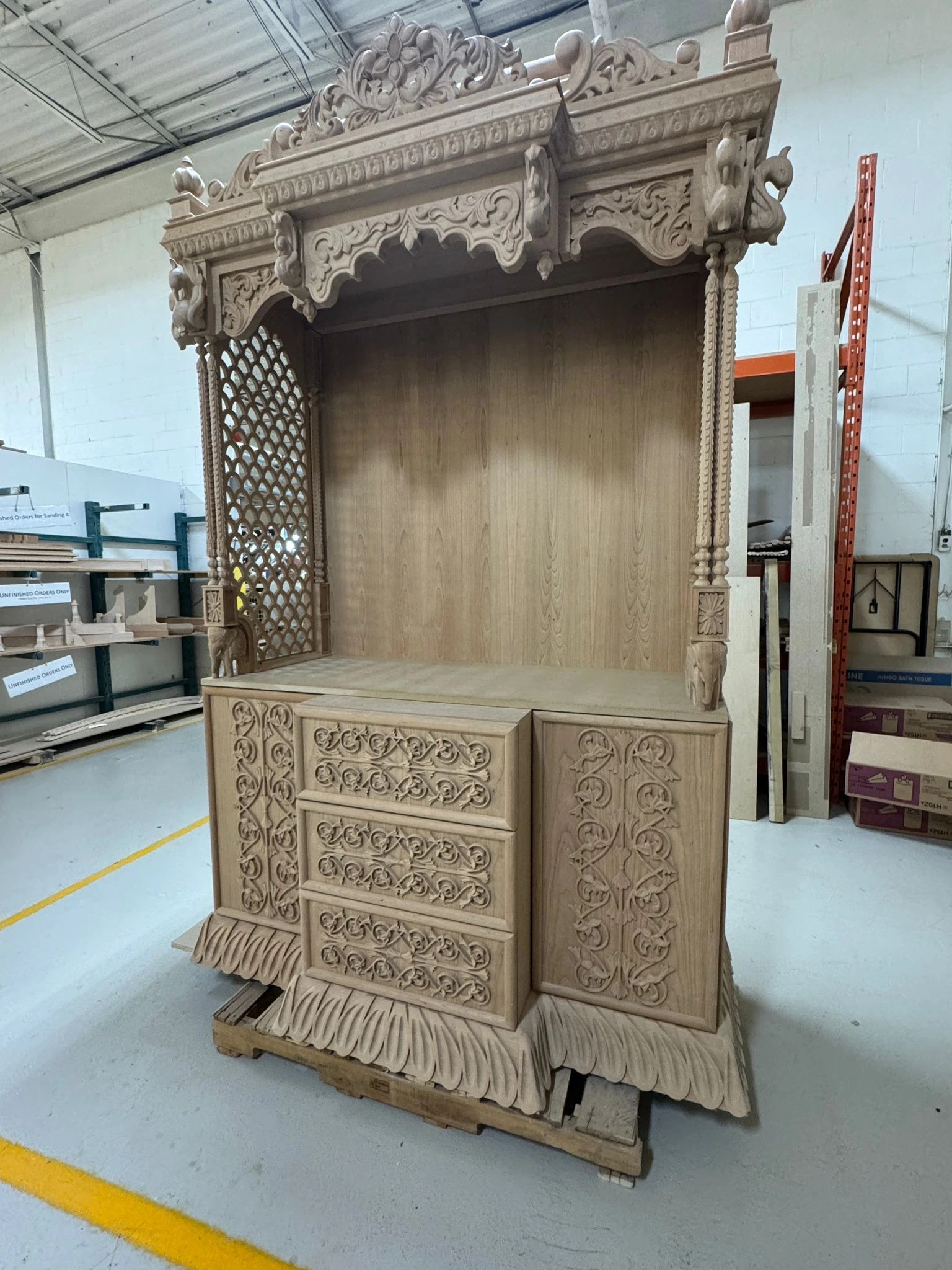 pooja ghar in solid wood in usa
